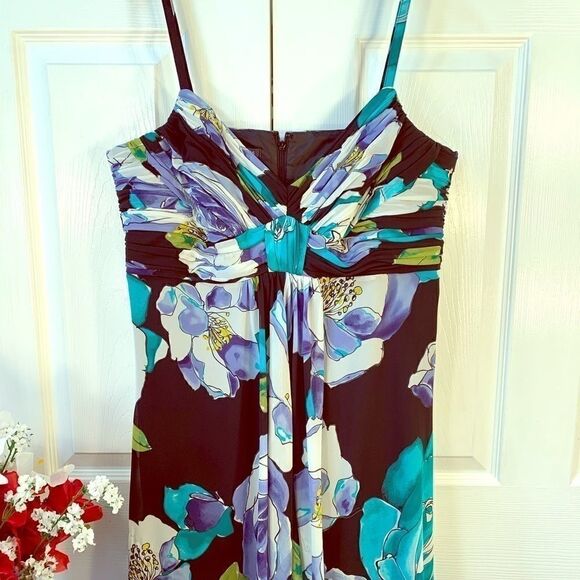 FULLY LINED SPAGHETTI STRAP CHIFFON DRESS 16 NWOT - Picture 1 of 6